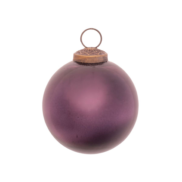 3" Deep Purple Glass Ornament - Image 2